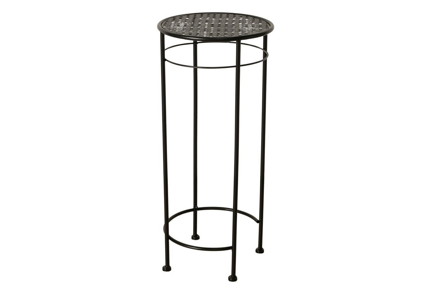Meinposten Beistelltisch MANHATTEN Metalltisch Tisch rund 50-70 cm Höhe Schwarz (1-St., 1 Tisch)