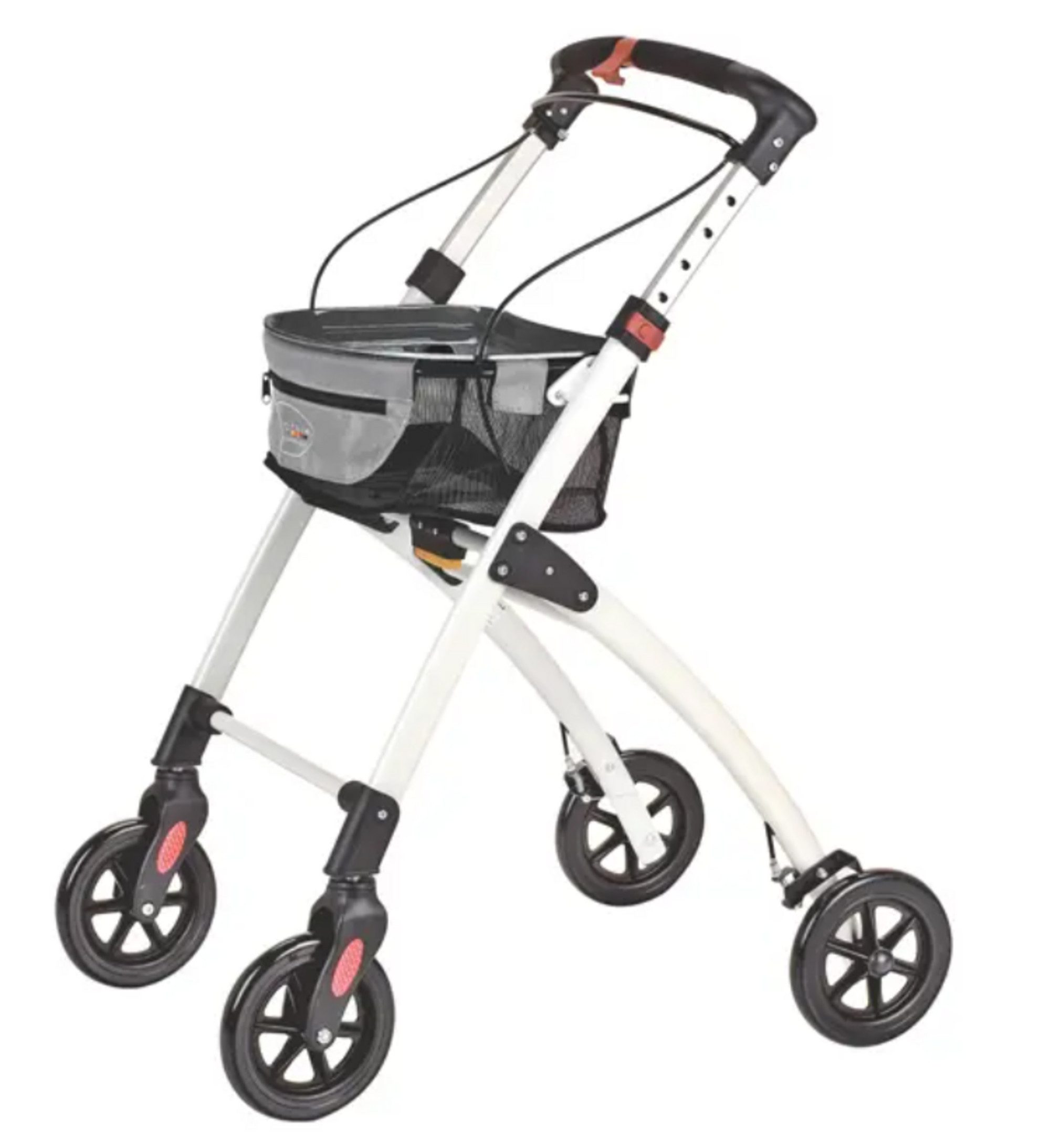 DocMed Indoor-Rollator / outdoor leichtgewicht Rollator, faltbar, sehr leicht 5fach, verstellbare Griffhöhe, Gewicht von 6kg, geeignet für Mann und Frau