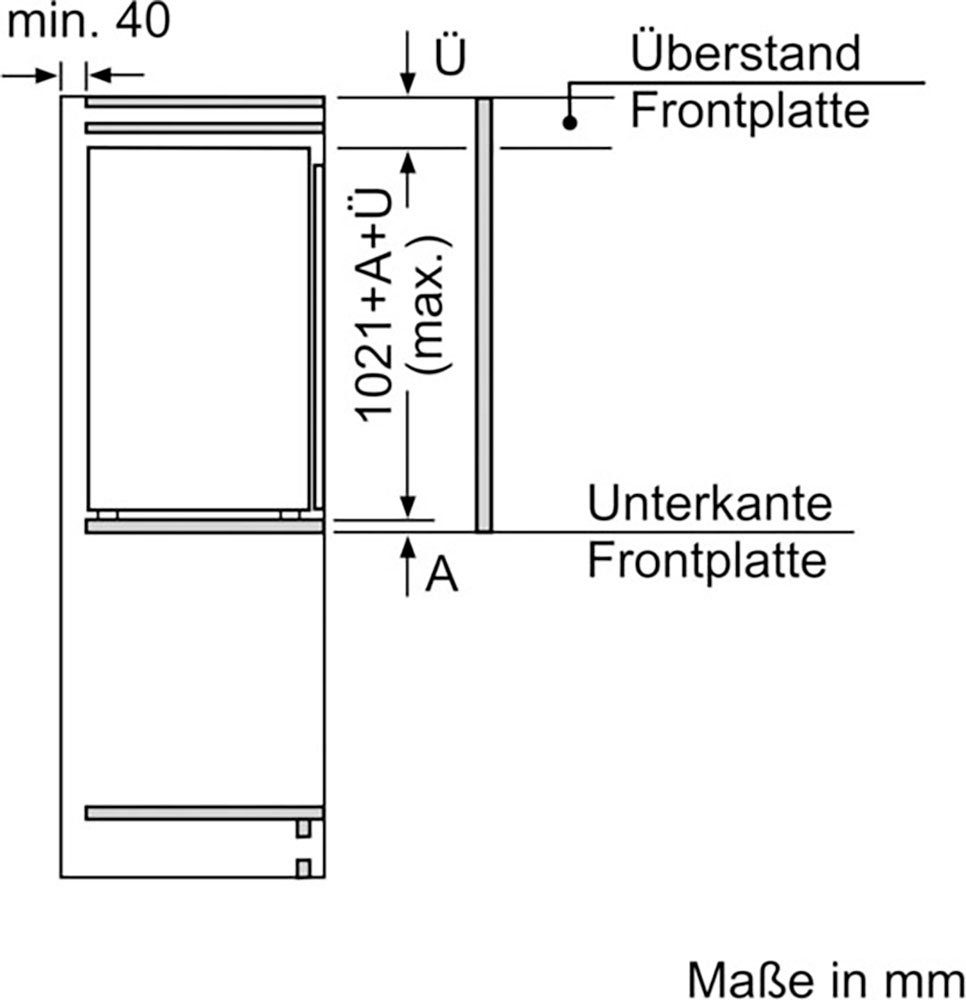 Constructa 102,1 cm 54,1 hoch, cm breit Einbaukühlschrank CK232NSE0,