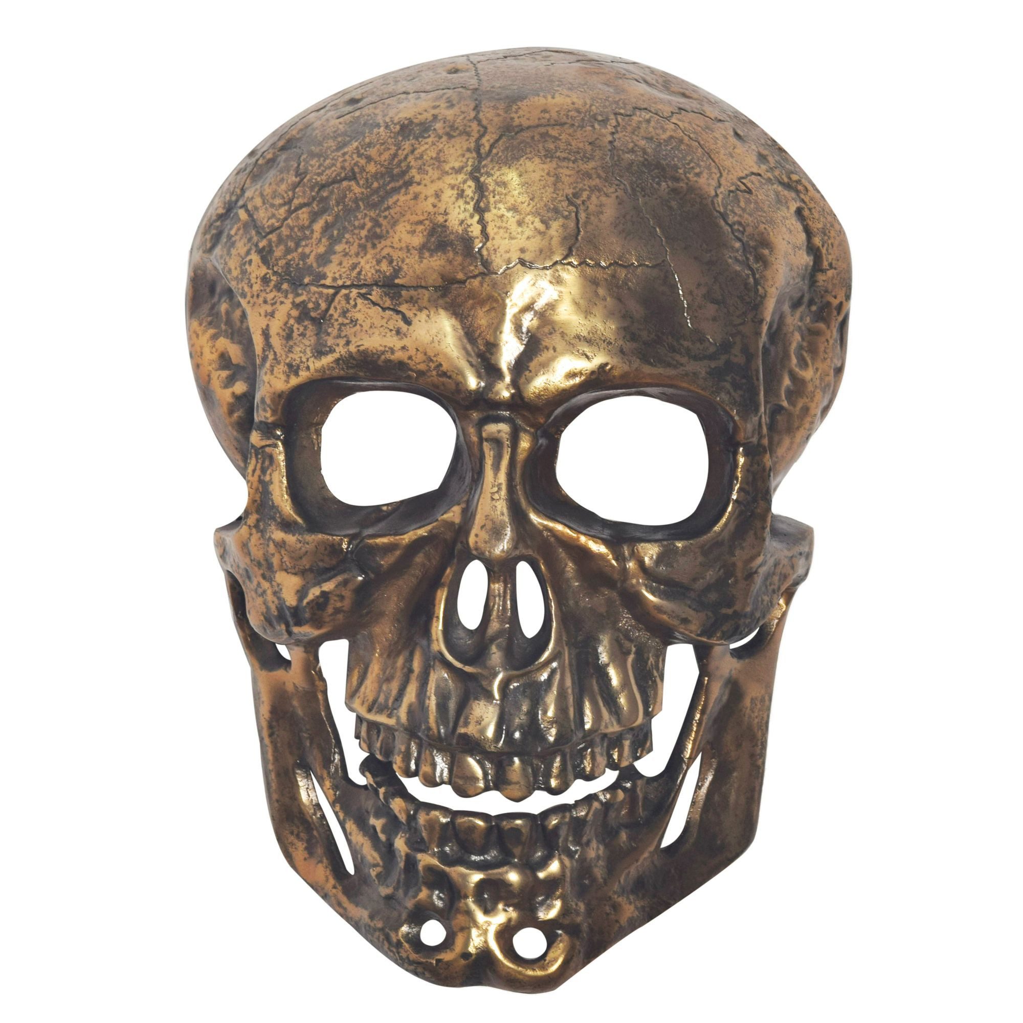 furnicato Wanddekoobjekt Totenkopf Wandfigur 41x30x15,5 cm Goldfarben (1 St), Ro