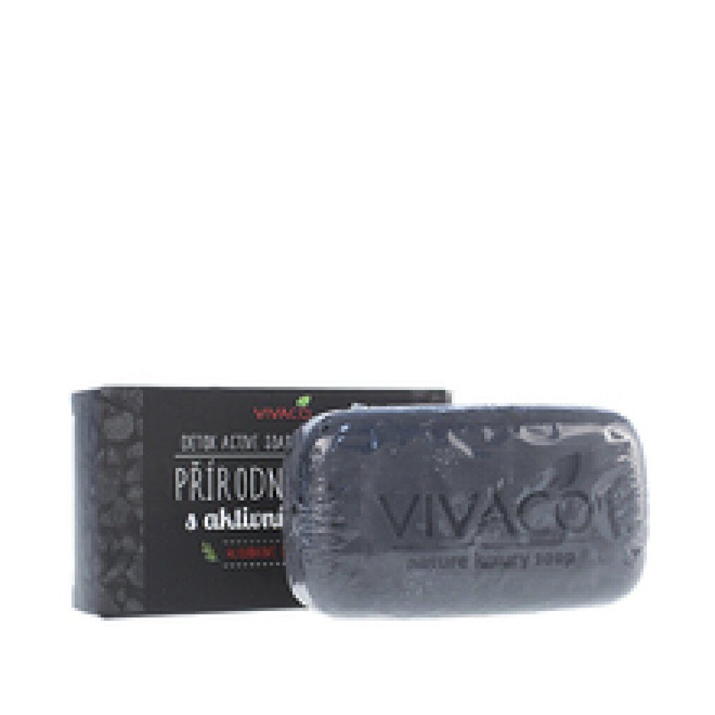 Vivaco Gesichtsmaske Vivaco Natürliche feste Seife mit Aktivkohle 2% Holzkohle 100g