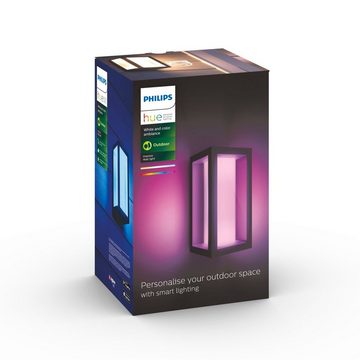 Philips Hue LED Wandleuchte LED RGBW Wandlampe schwarz, LED fest integriert