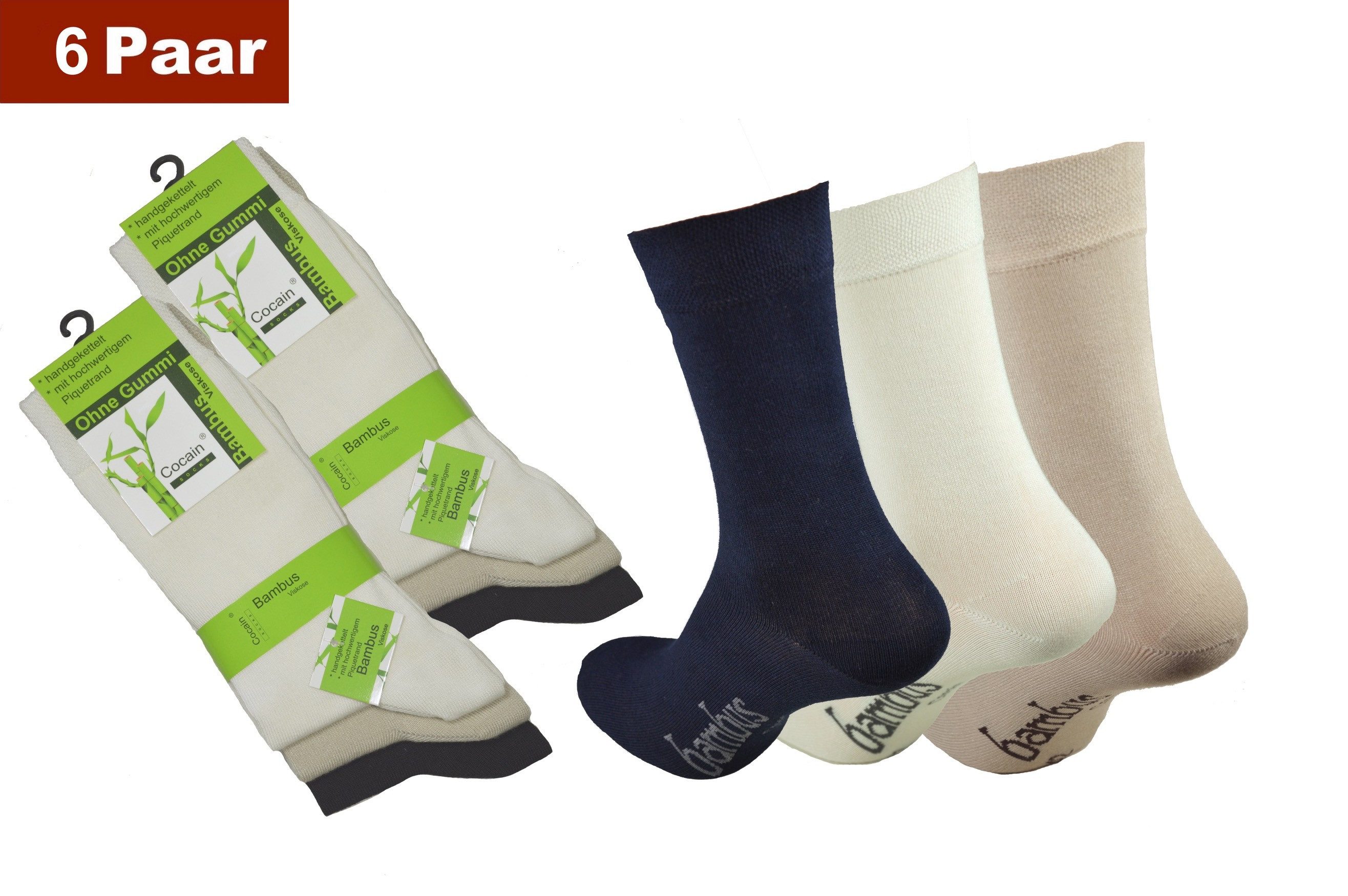 Funktionssocken Damen Bambus Socken atmungsaktive Naturfaser Bambussocken Bamboo Natur