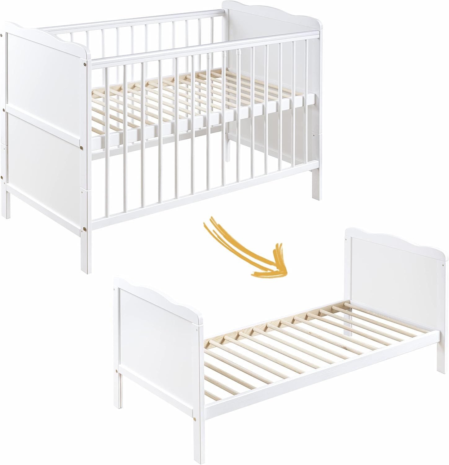 Moltico Babybett Kinderbett Babybett 60x120 cm günstig online kaufen