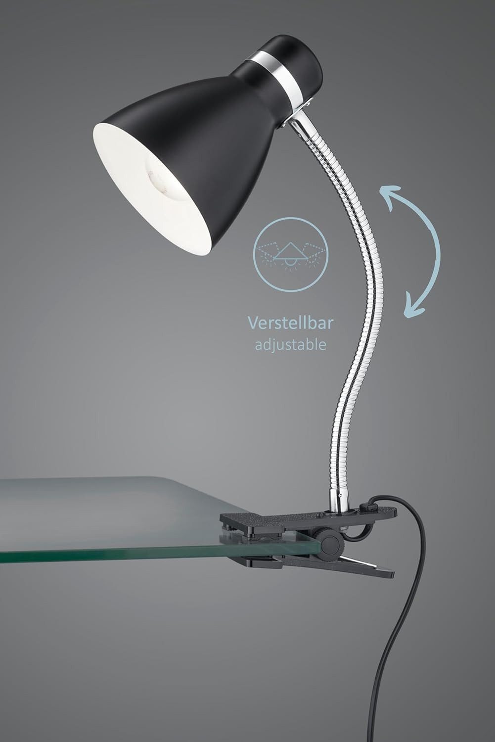 lightling Klemmleuchte Harley, ohne Leuchtmittel, Schnurschalter, günstig online kaufen