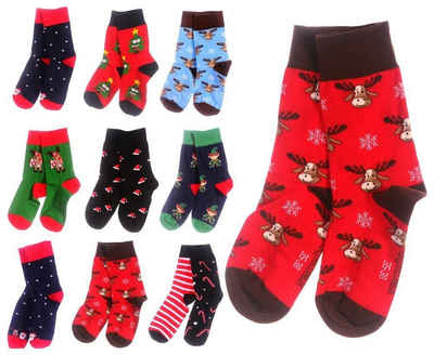 Martinex Socken 1 Paar Socken Strümpfe 37 31 35 38 39 42 43 46 Weihnachtssocken für die ganze Familie, weihnachtlich