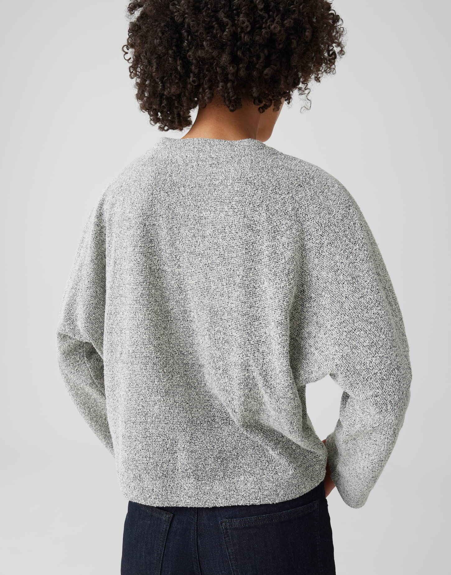 OPUS 3/4-Arm-Shirt mit Mélange Effekt Softes Material für entspannte Everyday Styles