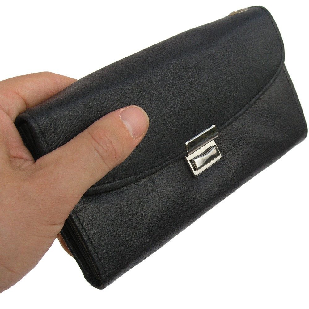 Hamosons Kellnerbörse Profi Kellnerbörse, Kellnergeldbeutel, Nappa-Leder, Schwarz, Hamosons