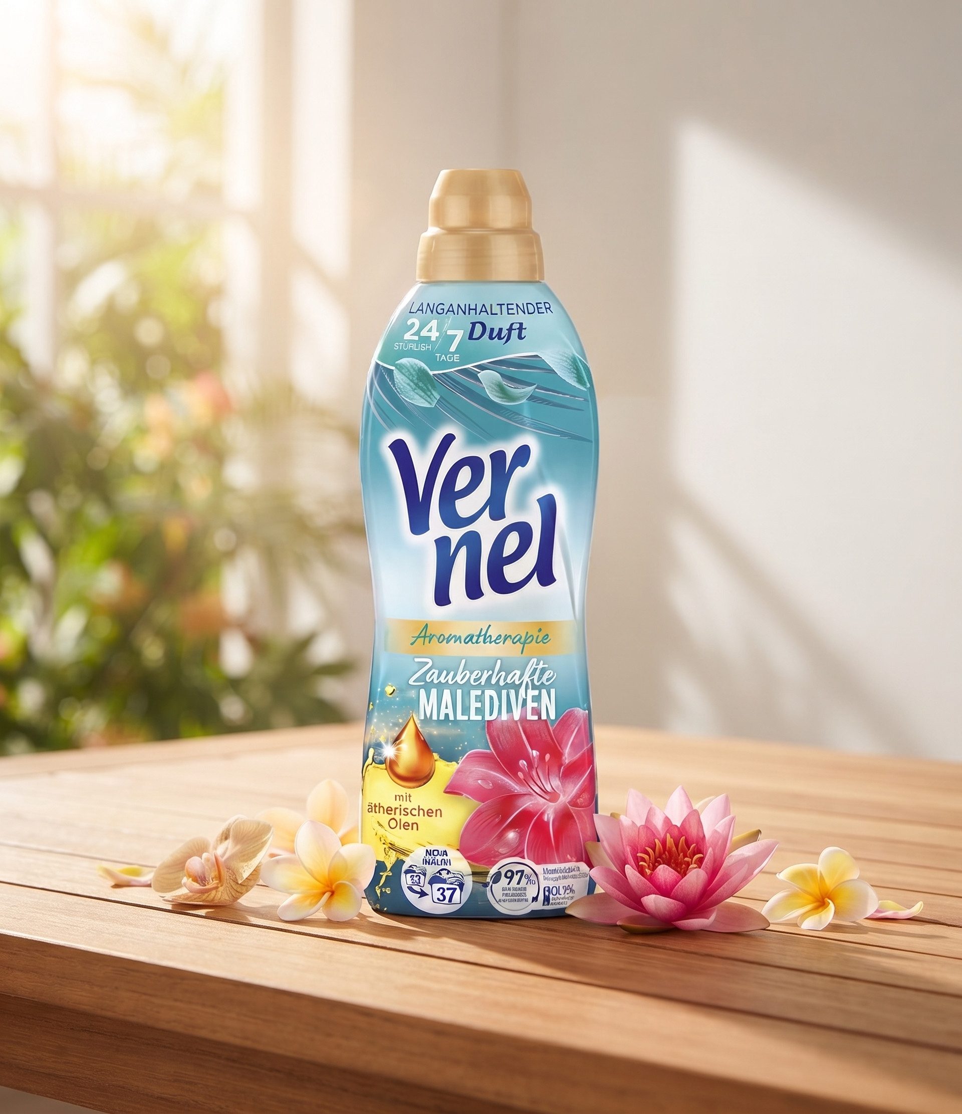 Vernel Vernel Aromatherapie Zauberhafte Malediven Weichspüler – 814 ml Weichspüler von Vernel