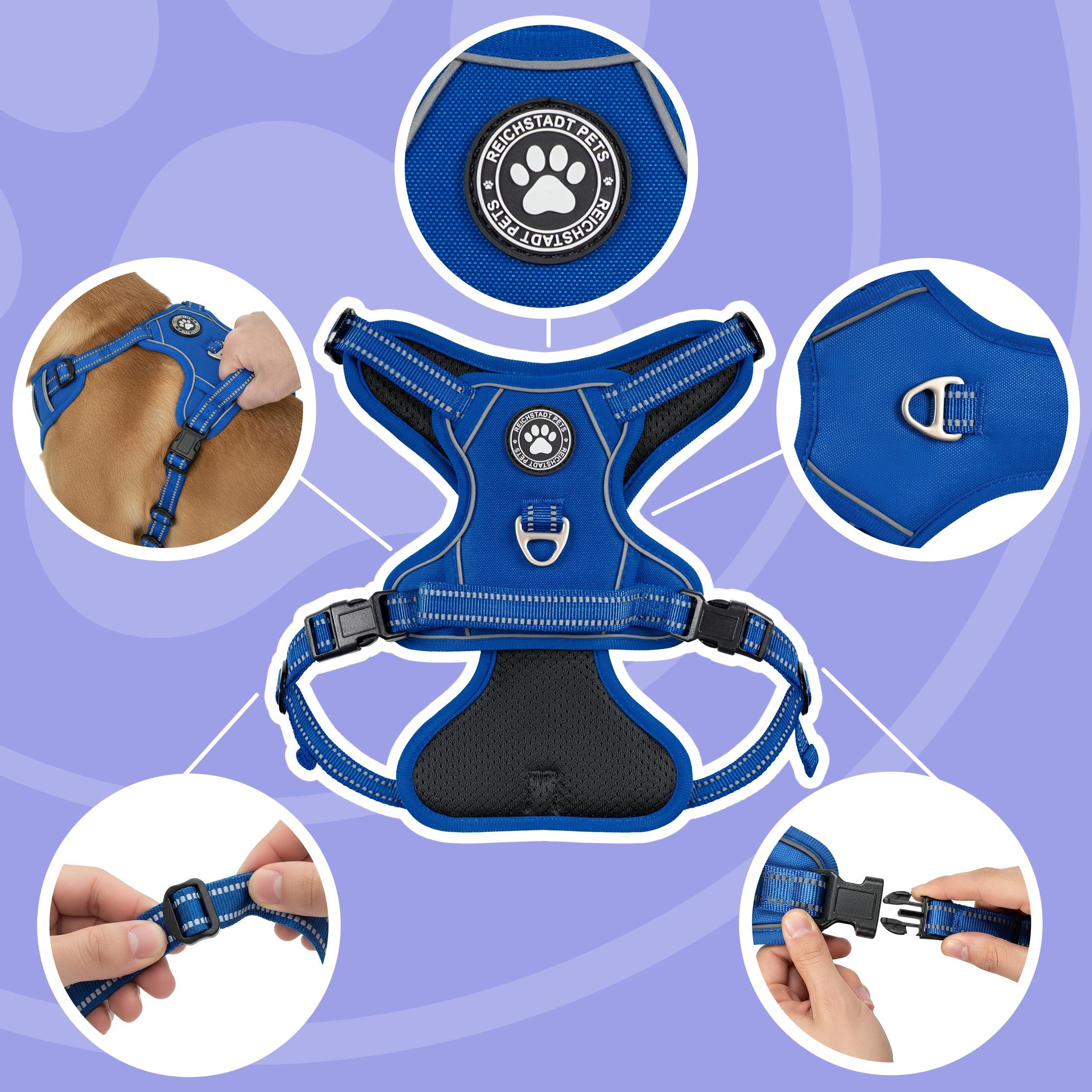Reichstadt Hunde-Geschirr RS Pets Hundegeschirr & Leinen Set 25RSP083-4, Polyester, atmungsaktives Netzgewebe und robuster Oxford-Stoff