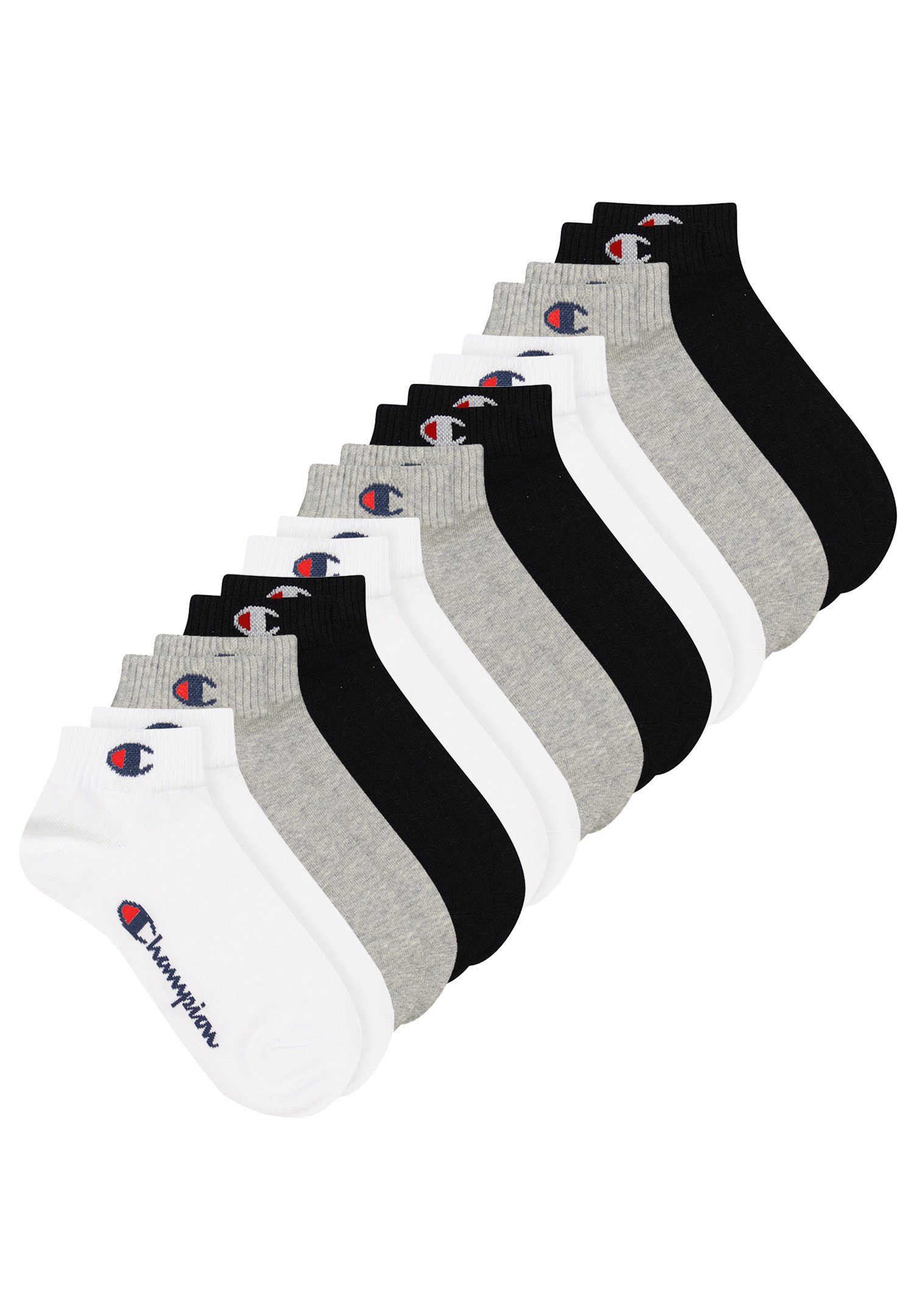 Champion Kurzsocken Quarter Socks 9pk grey/white/black (9-Paar) - 882