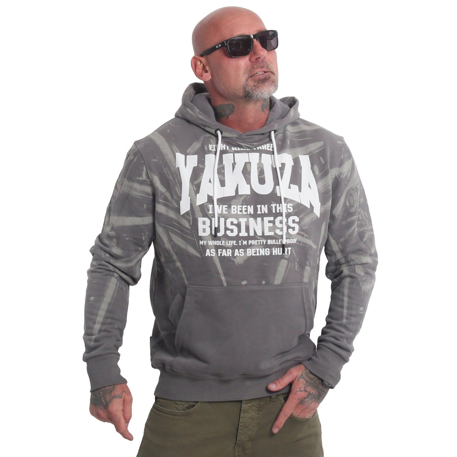 YAKUZA Hoodie Reload steel gray