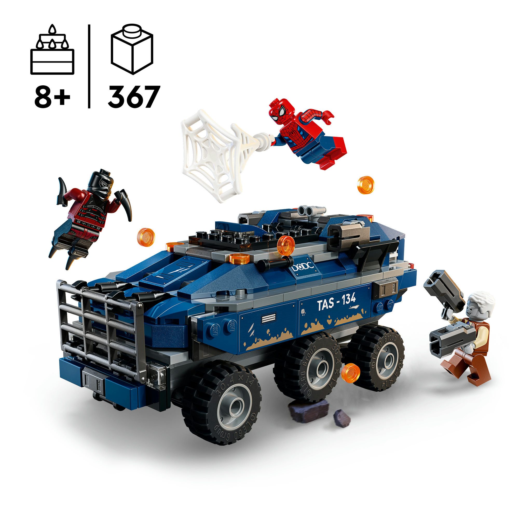 LEGO® Spider-Man Jagt den Gefängnistransporter (76349), LEGO Super Heroes Konstruktionsspielsteine, (367 St), Made in Europe – Bild 3 von 5