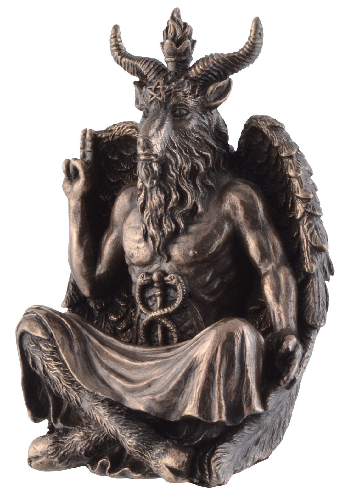 Größe: Einer bronziert Vogler - Veronese, Gmbh 9x8x12cm by Kunststein, direct Meditation ca. bei Baphomet bronziert, L/B/H Dekofigur
