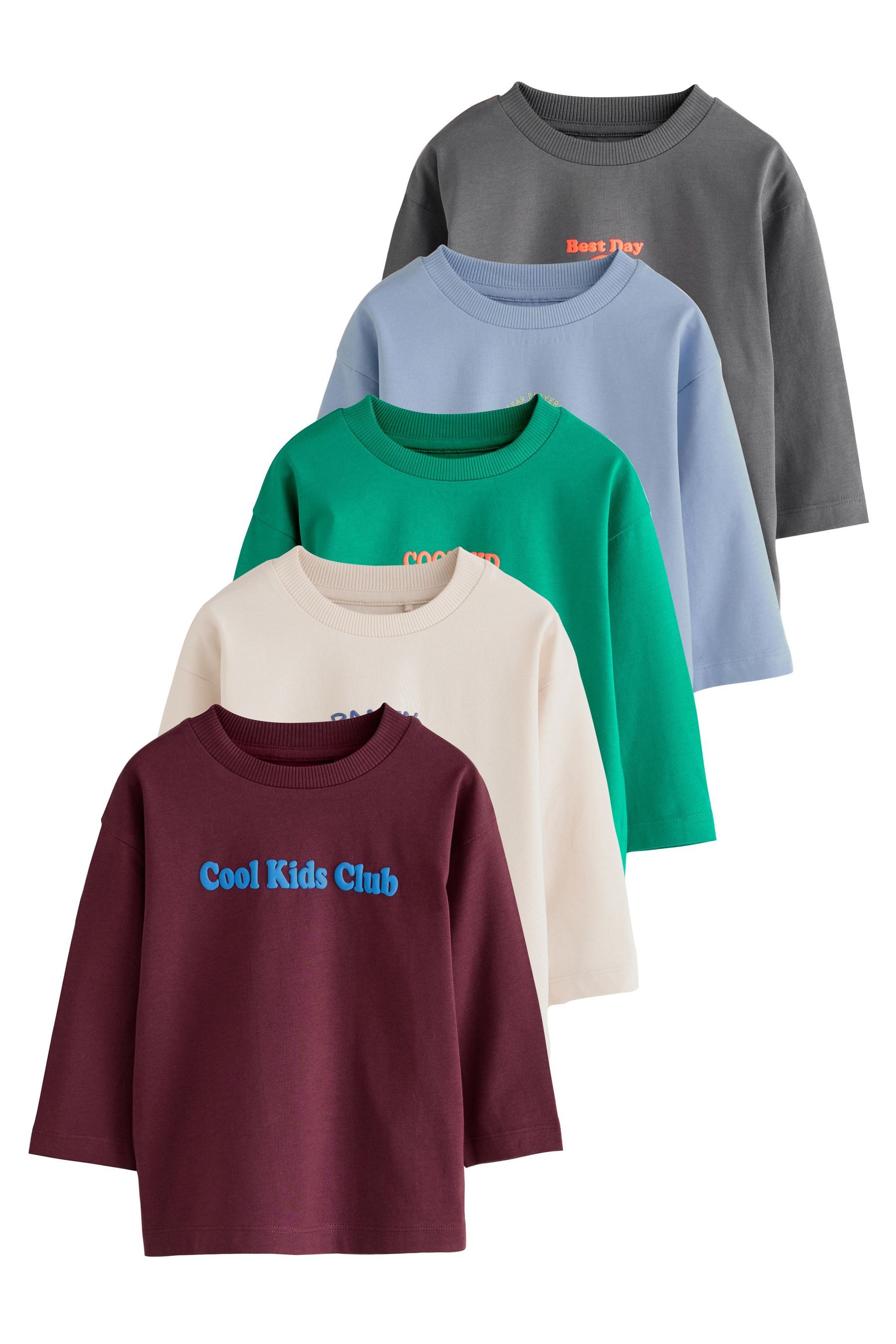 Langarmshirt Langarm-Shirts, 5er-Pack