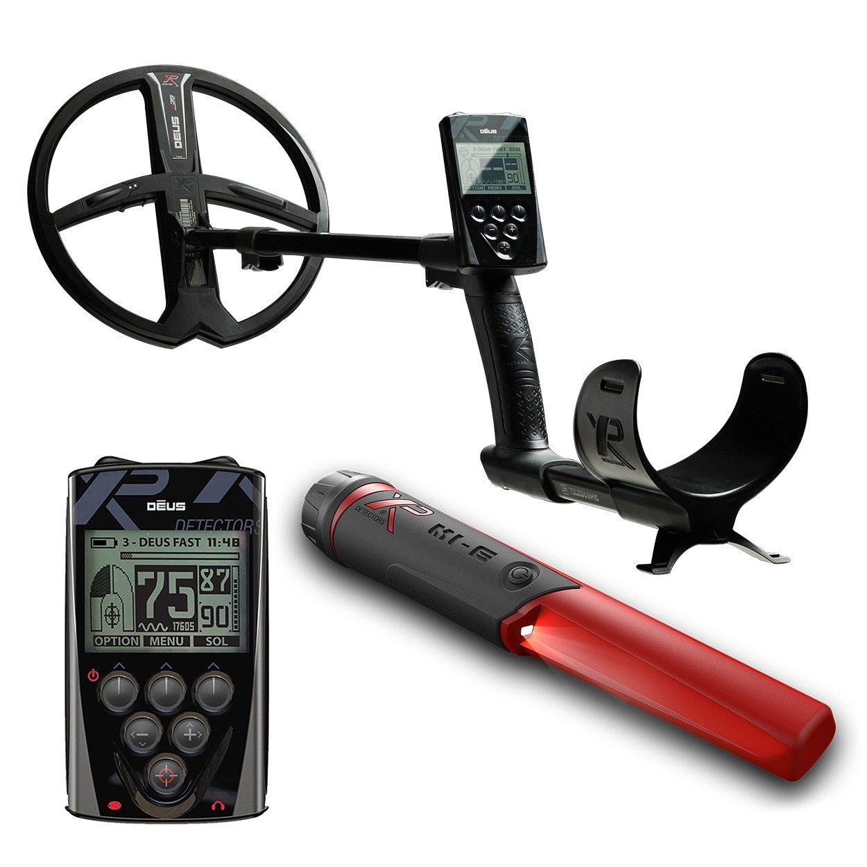 XP Metal Detectors Metalldetektor DEUS X35 28 RC + Mi6 Pinpointer, BOOST-Modus für mehr Suchtiefe