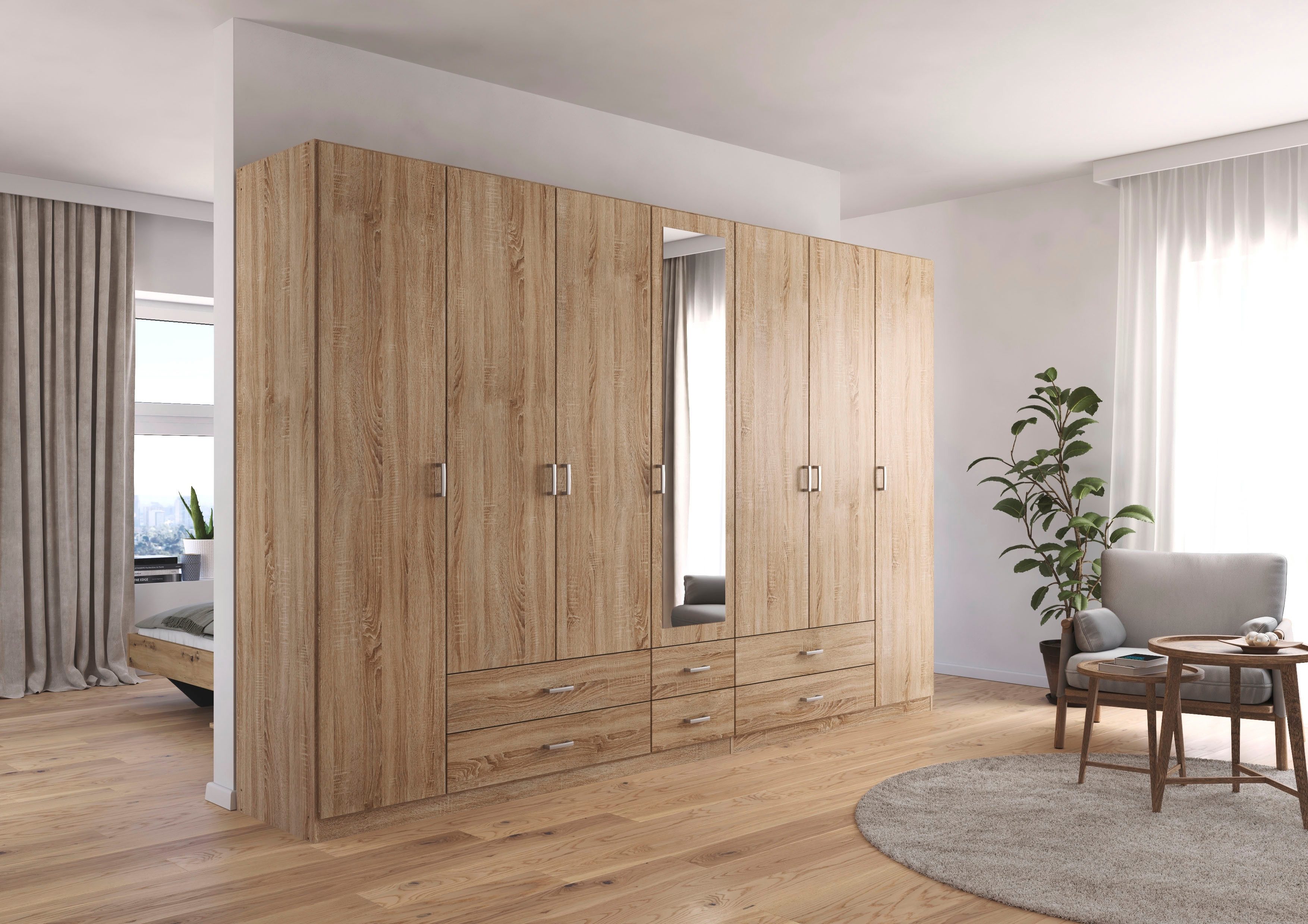rauch Kleiderschrank Schrank Garderobe Ankleide GAMMA Breiten 91/136/181/226/271/315/360 cm (in 3 Ausstattungen BASIC/CLASSIC/PREMIUM (inkl. SOFT-CLOSE-Funktion – Bild 2 von 5