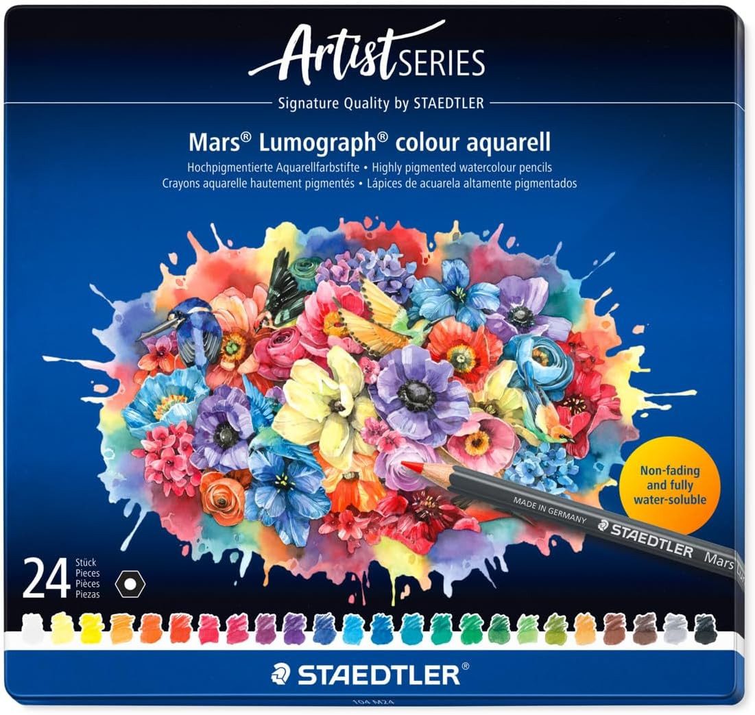 STAEDTLER Buntstift STAEDTLER Aquarell-Farbstifte Mars 24er Metalletui PEFC