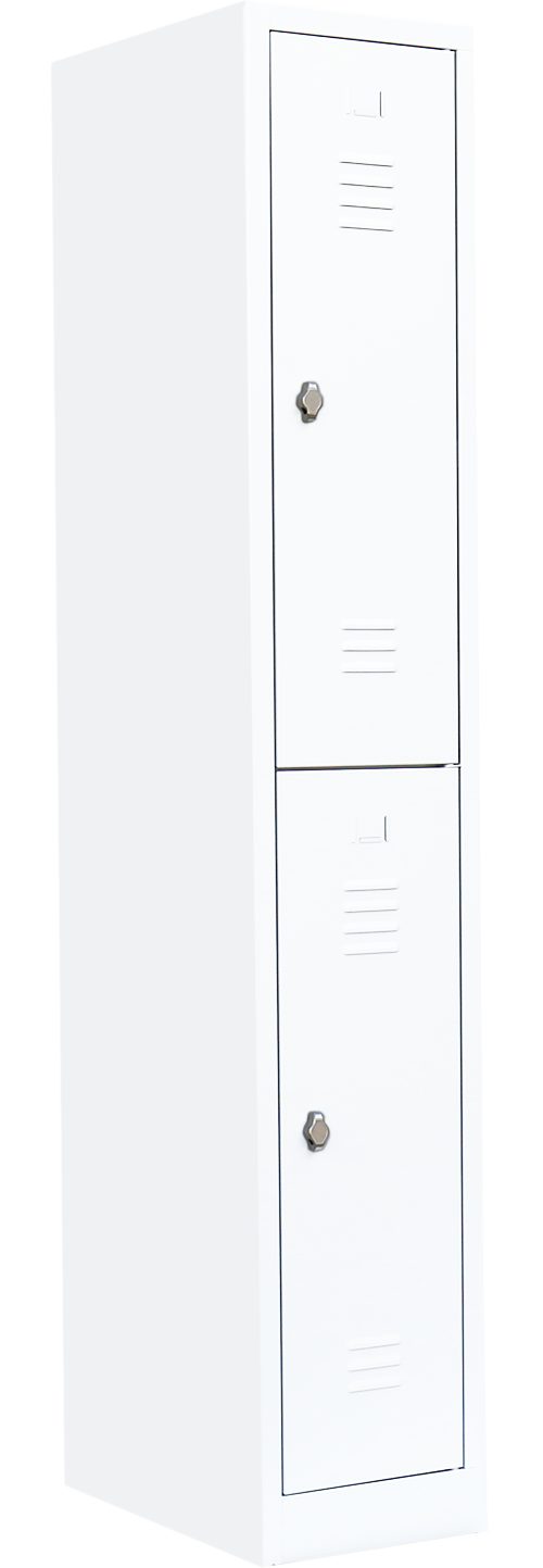 Steelboxx Spind Spind Garderobenschrank doppelstöckig, 180x31,5x50cm 1 Abteil (1-St) Komplett verschweißt und montiert