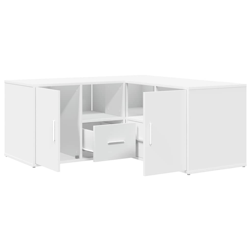 vidaXL Schuhschrank Eckregal Weiß 160x40x45 cm Holzwerkstoff (1-St)
