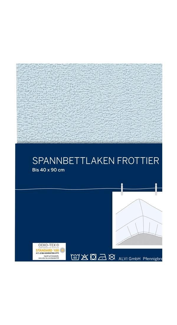 Alvi® Spannbettlaken Spannlaken Frottier, Frottier, Gummizug: rundum, (1 Stück), faltenfrei durch Gummizug