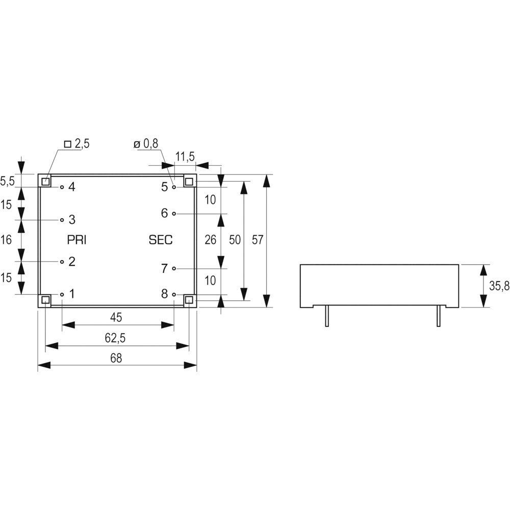 Block BLOCK FL 30/18 Printtransformator 2 x 115 V 2 x 18 V/AC 30 VA 833 mA Trafo
