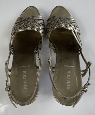 Miu Miu Miu Miu Nappa Silk Mules Pantoletten Slingback Shoes Sandalen Pumps Sc Sandale