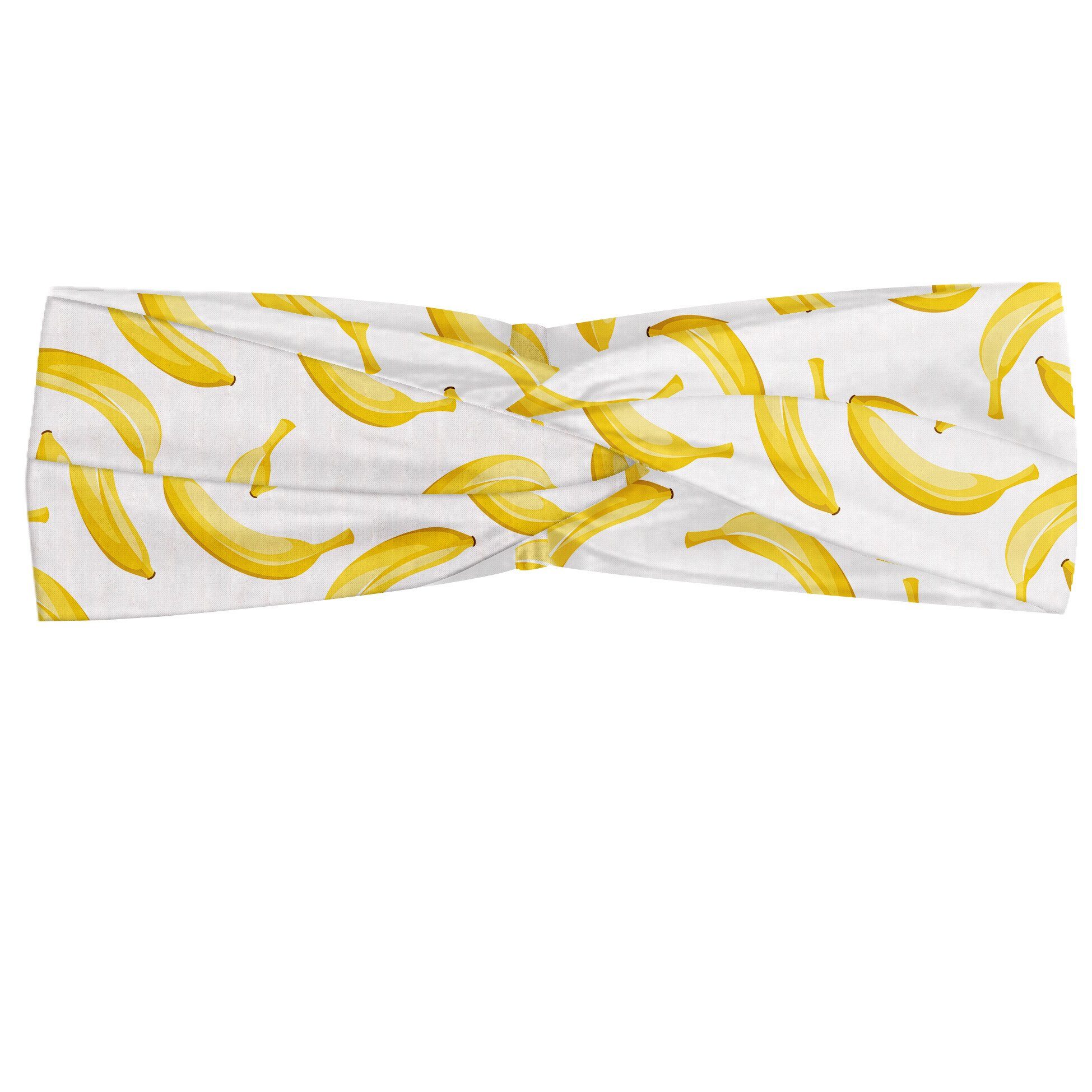 Abakuhaus Stirnband Elastisch und Angenehme alltags accessories Gelb und Weiß Cartoon Banana