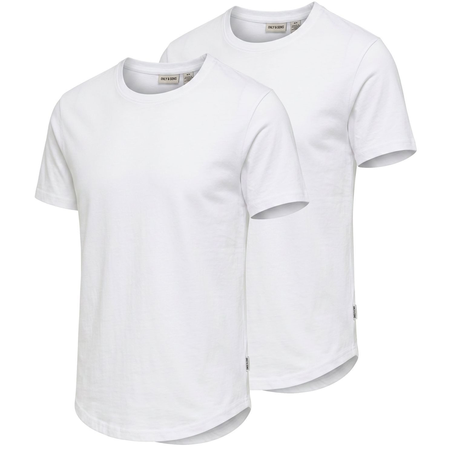 ONLY & SONS T-Shirt ONSMATT (Set) zeitloses Basic-T-Shirt, lang geschnitten und kleines Markenlabel