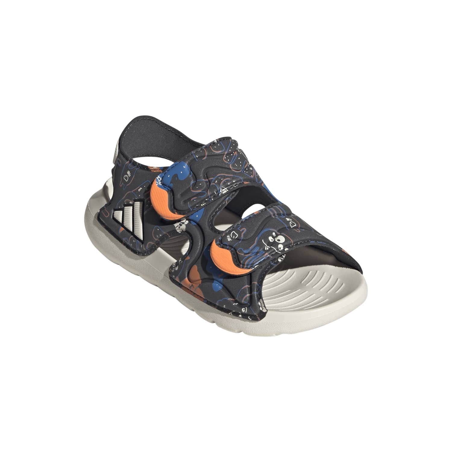 adidas Performance Sandale Altaswim 3 (Klettverschluss) dunkelgrau/bunt Kinder Badeschuh