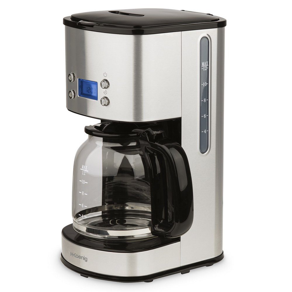 H.Koenig Filterkaffeemaschine Kaffeeautomat mitTimer, Wasserkocher Toaster  in einem Frühstücksset, 3 in 1 Frühstücks-Set: Kaffeemaschine+Toaster+kabelloser  Wasserkocher