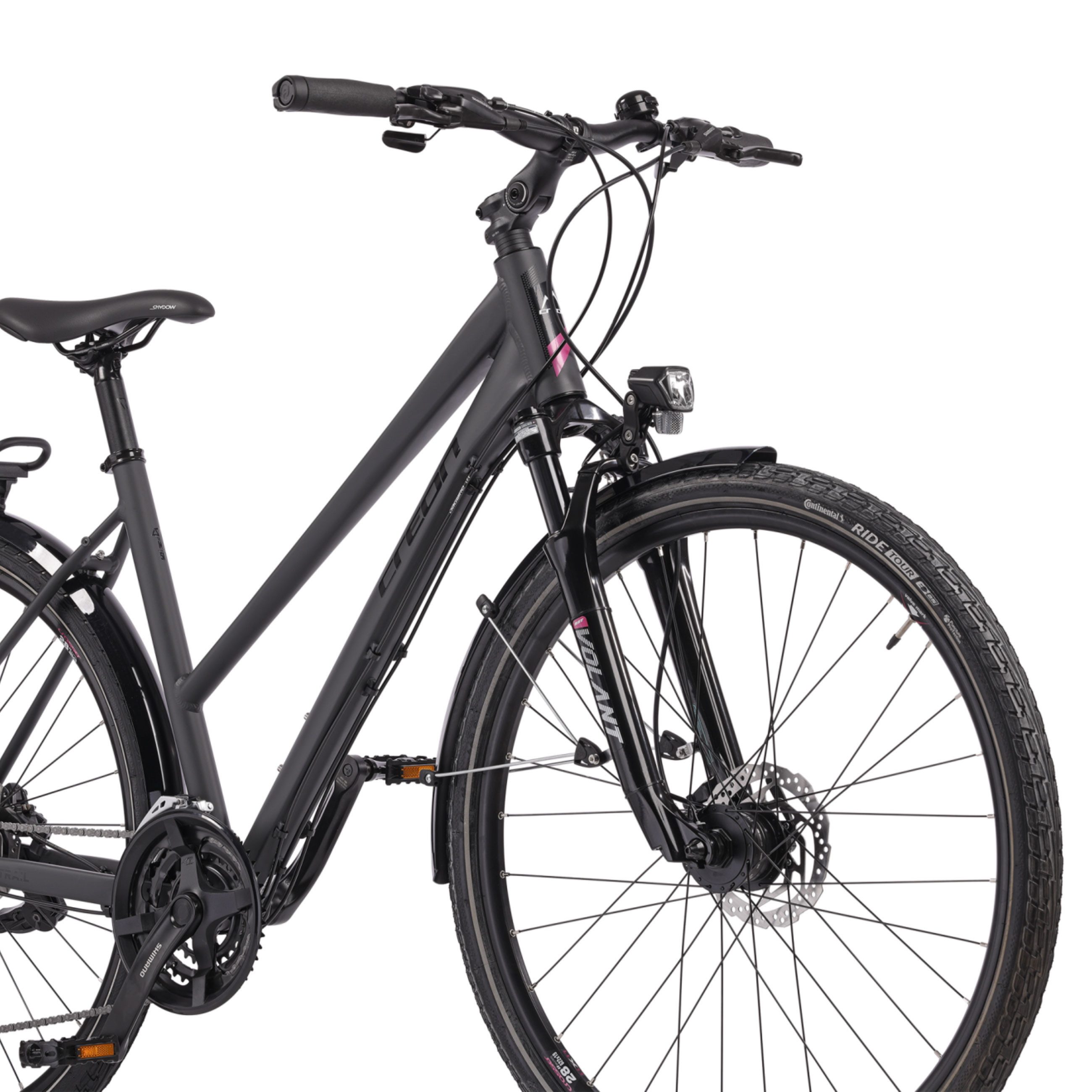 Airtracks Trekkingrad 28 Zoll Damen Trekking Fahrrad TRAIL 4.0 LADY Trekkingrad, 24 Gang, Kettenschaltung, Schwarz Matt - Rahmenhöhen 45 cm 50cm 55 cm » Modeljahr 2025