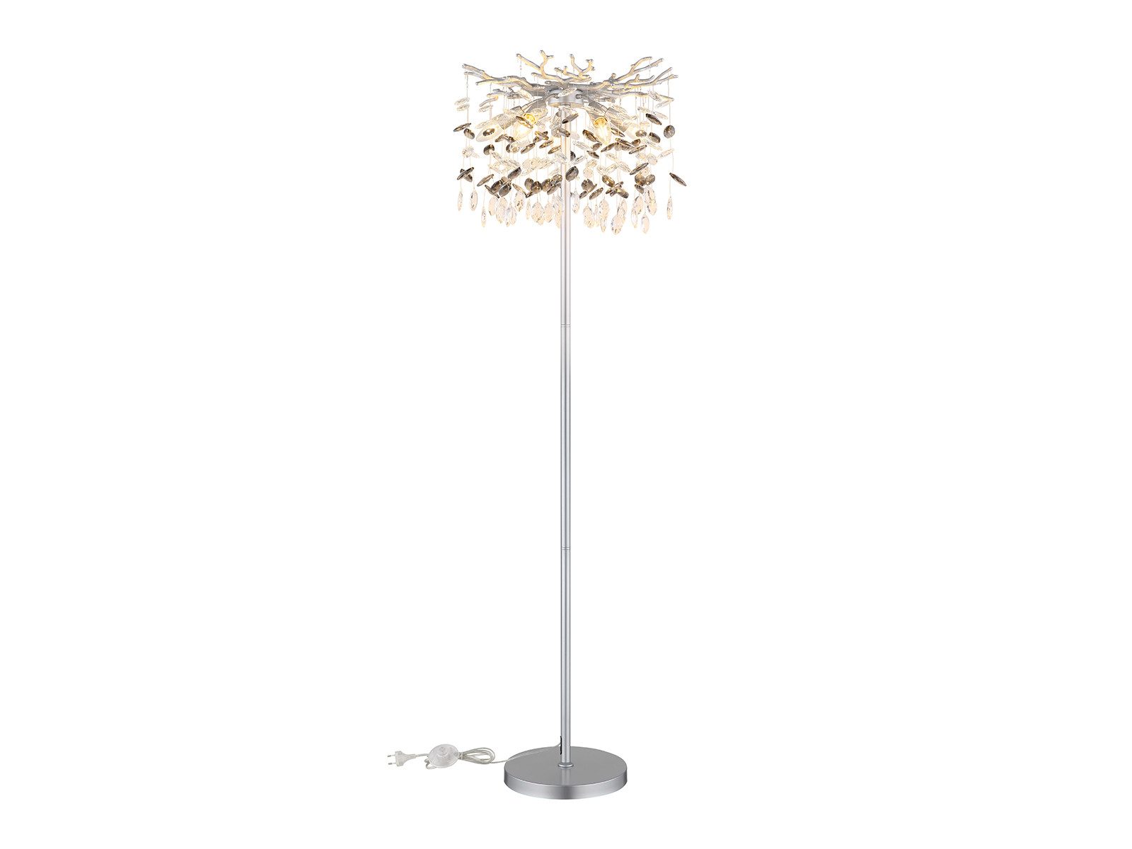 GLOBO LIGHTING LED Stehlampe mit Kristall 2-farbig Höhe 150cm, Dimmfunktion günstig online kaufen