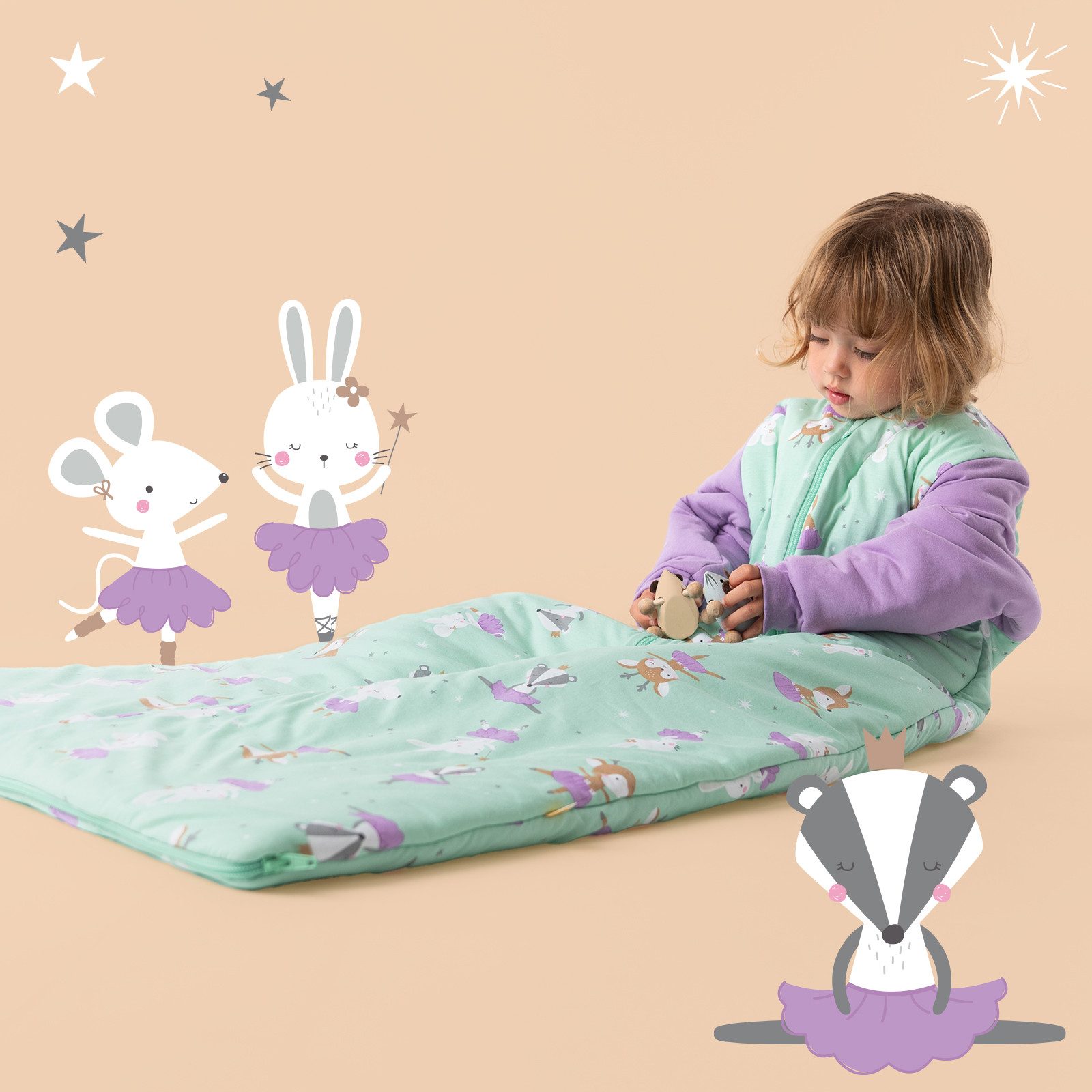 Schlummersack Kinderschlafsack Babyschlafsack, 3.5 Tog OEKO-TEX zertifiziert