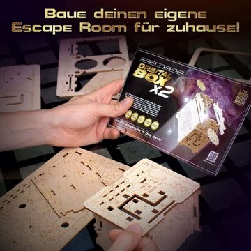 ESC, Escape Welt Spiel, Knobelspiel ORBITAL BOX - galaktische Cluebox mit Geheimfach, Holzspiel