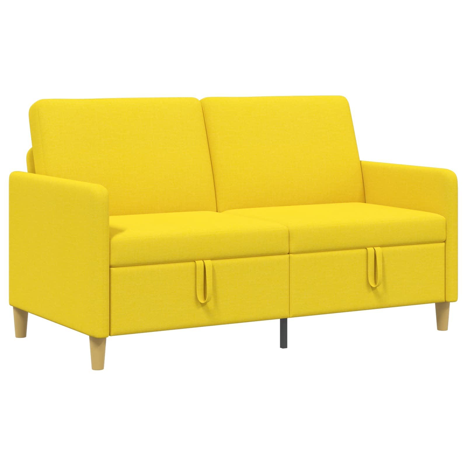 Sofa Sofa mit Stauraum Helles Gelb 152 x 78 x 87 cm Polyester