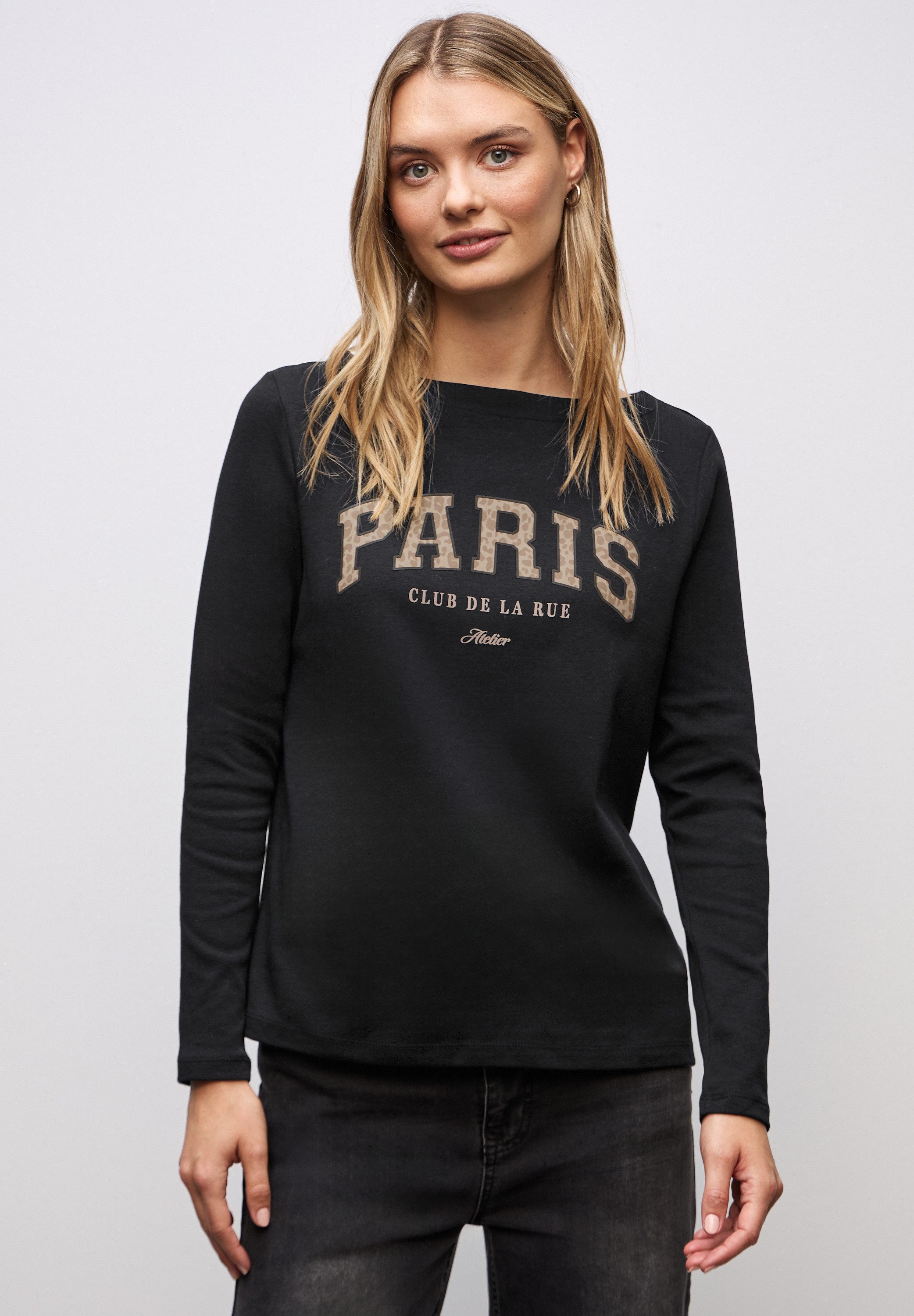 STREET ONE Langarmshirt mit Print, Wording günstig online kaufen