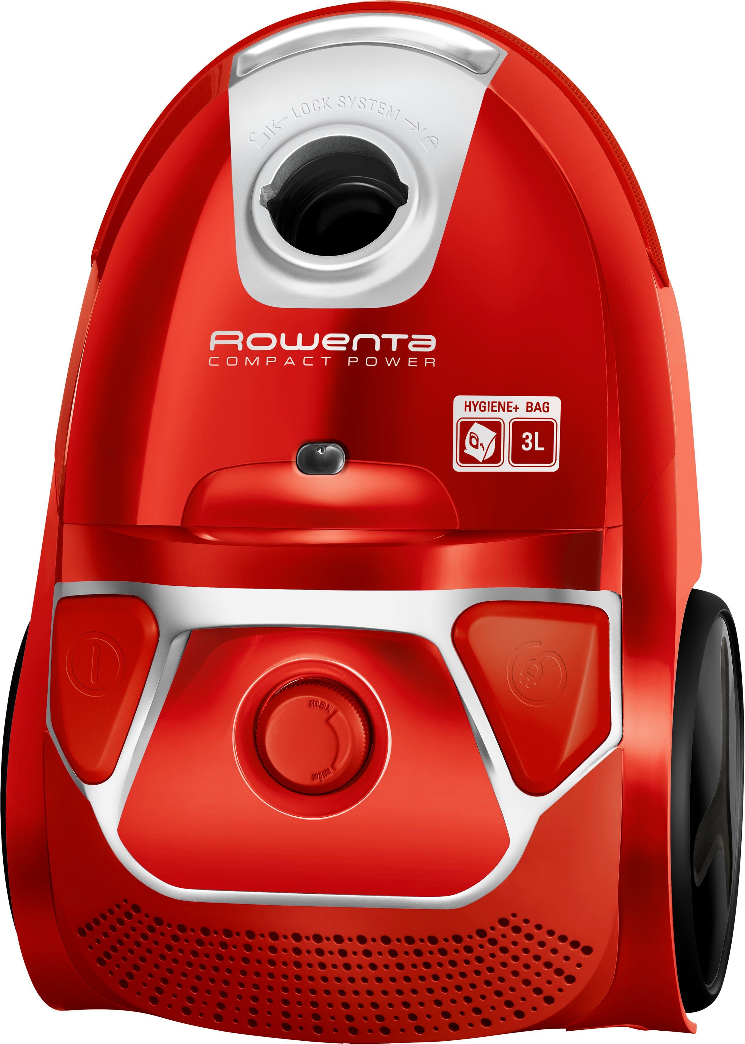 Rowenta Bodenstaubsauger Compact Power mit Beutel, 750 W, 3 L Kapazität, für alle Bodenarten, 750 W, mit Beutel, geringer Energieverbrauch, kompakt, einfache Aufbewahrung, RO3953