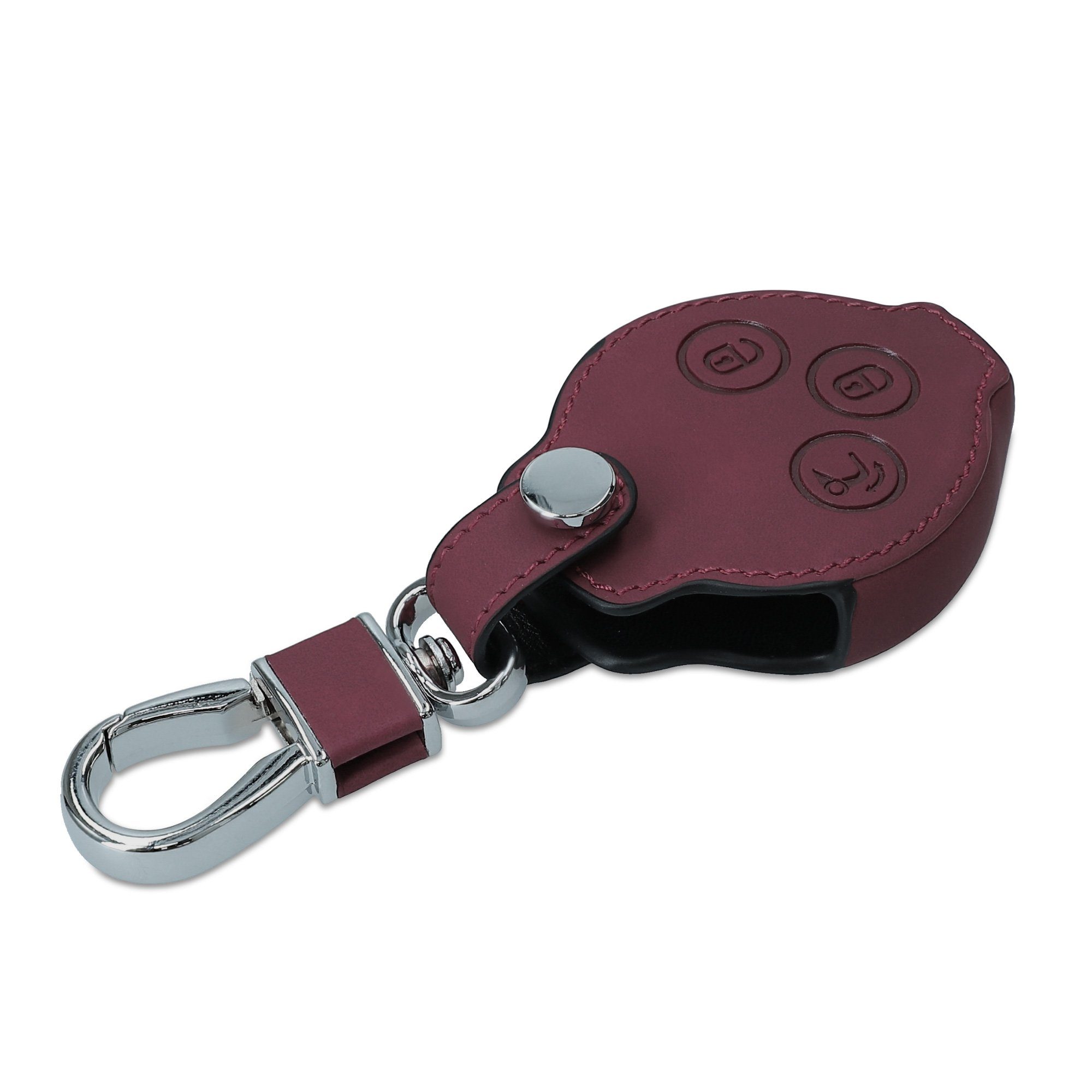 kwmobile Schlüsseltasche, Autoschlüssel Hülle für Smart - Nubuklederoptik -  Kunstleder Schutzhülle Schlüsselhülle Cover für Smart 3-Tasten Funk  Autoschlüssel - Kompass Vintage Design