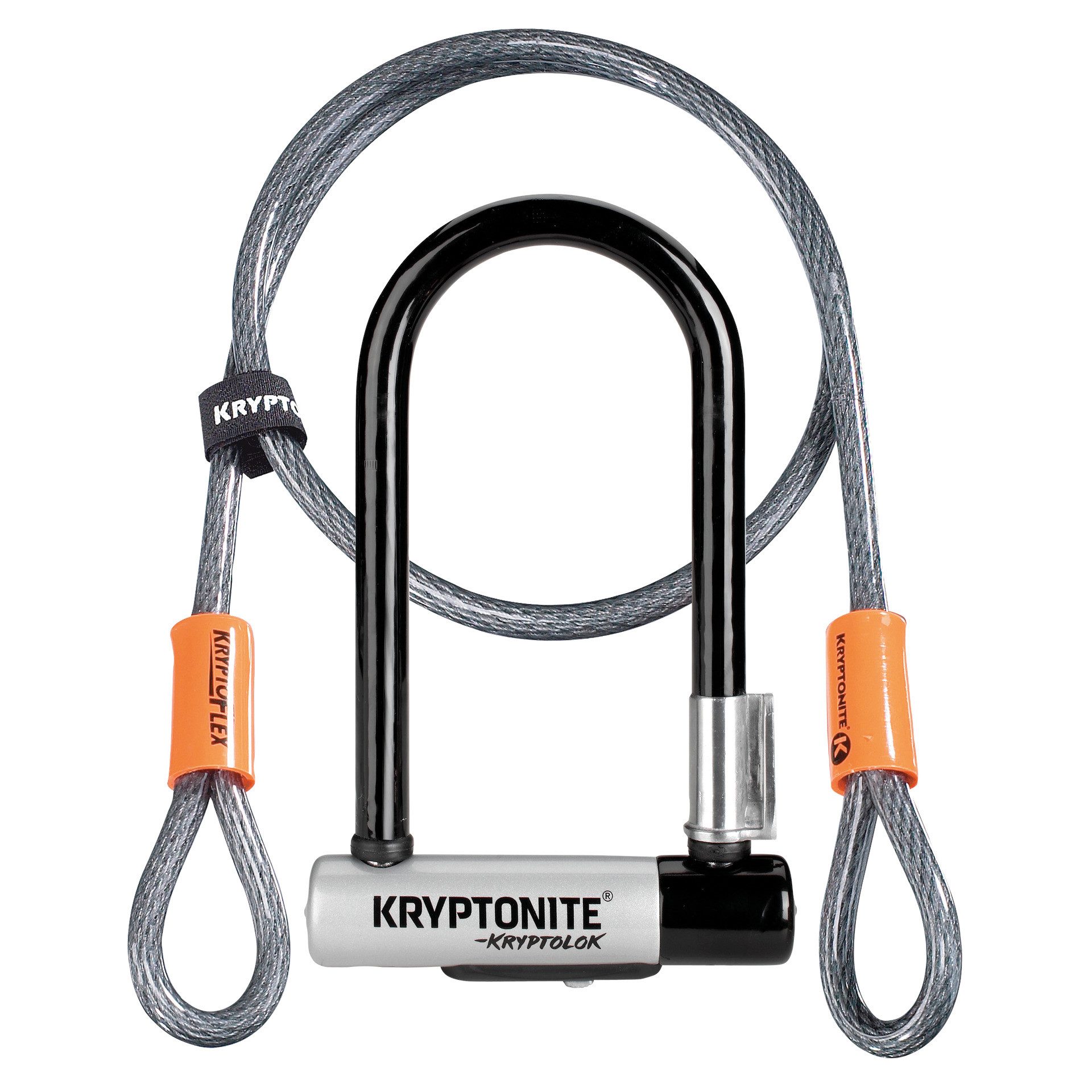 Kryptonite Bügelschloss, Bügelschloss KryptoLok Mini-7 mit 4' Flexkabel