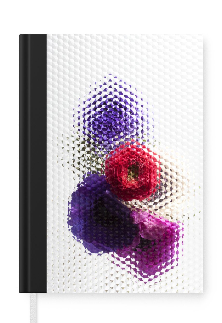 MuchoWow Notizbuch Mohn - Blumen - Glas, Journal, Merkzettel, Tagebuch, Notizheft, A5, 98 Seiten, Haushaltsbuch