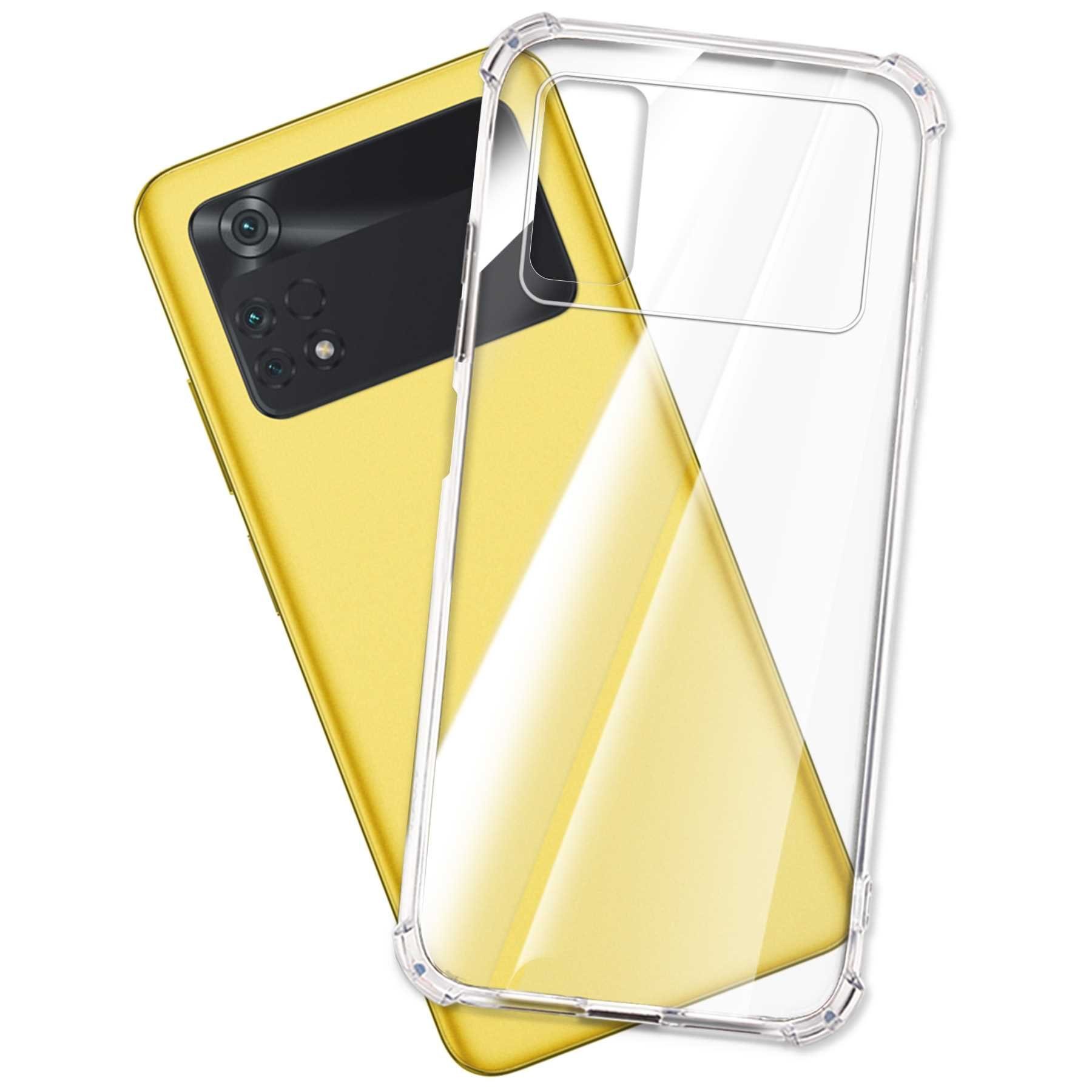 mtb more energy Smartphone-Hülle Clear Armor Case für Xiaomi Poco M4 Pro 4G, Transparente TPU Schutzhülle Case Backcover mit Anti-Shock Verstärkung