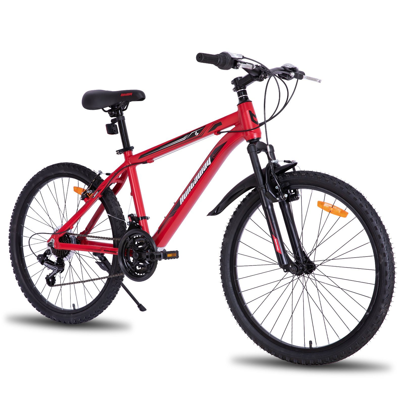 21 mit Herren und Fahrrad Damen Federgabel,Hardtail Zoll - Rot cm und 165 Herren, Mountainbike Damen Kettenschaltung, 26 180 MTB für HILAND Gang, für Mountainbike