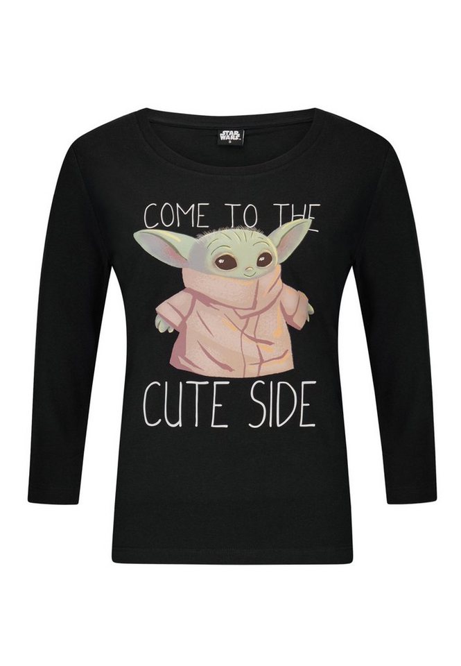 Star Wars T-Shirt Yoda T-Shirt Damen Oberteil kurzarm Shirt, Süßes Star  Wars Shirt aus Baumwolle für ein angenehmes