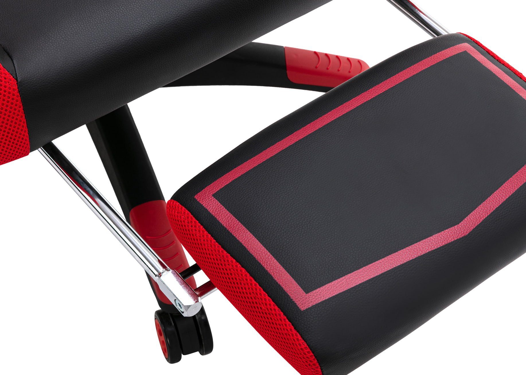 Schreibtischstuhl Kunstleder-Bezug Clovis, schwarz/rot CLP