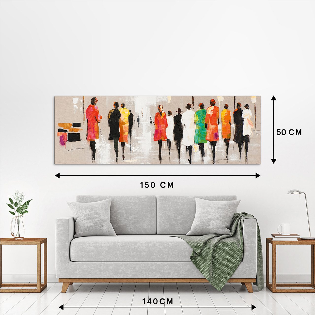 ArtUniverse Gemälde Modenschau 50x150 cm, Menschenmotiv