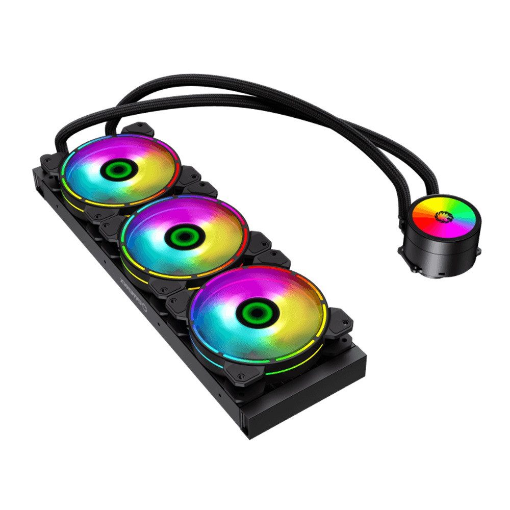 GAMEMAX Wasserkühlung IceChill 360 ARGB Beleuchtung, Aluminium, 3 Lüfter mit 71,60 CFM, Gleitlager ≤32,3 dBA – Bild 4 von 5