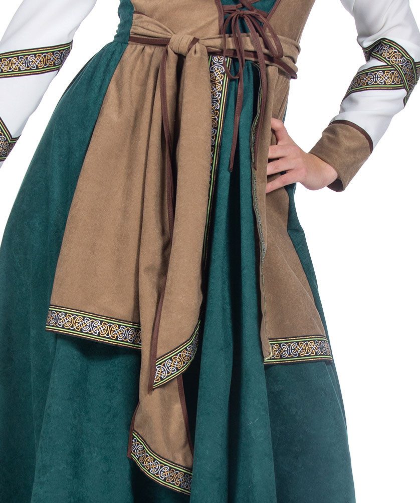 Karneval-Klamotten Wikinger-Kostüm Damen Kriegerin Nordmann Viking Frauenkostüm, Wikingerkleid Frauenkostüm hochwertig Karneval Partnerkostüm