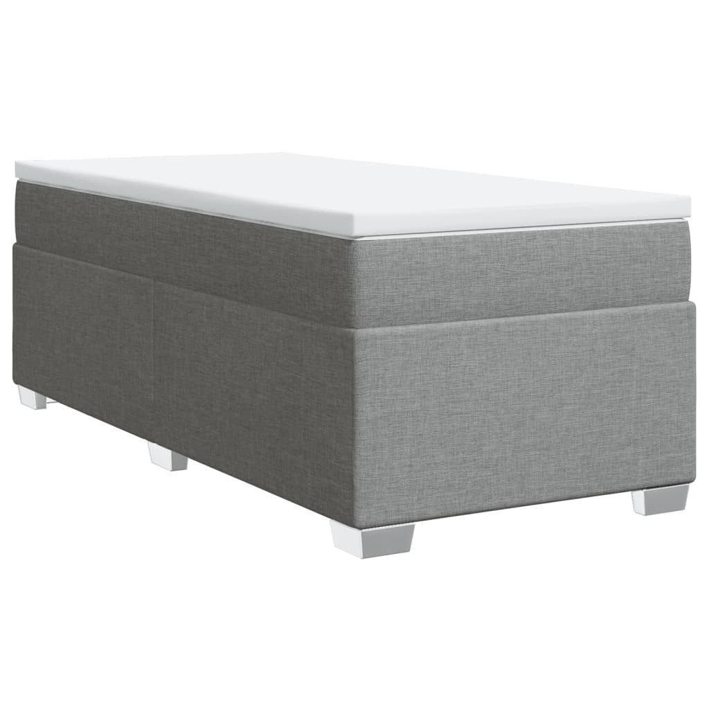 vidaXL Bett Boxspringbett mit Matratze Hellgrau günstig online kaufen