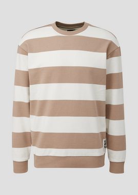 QS Sweatshirt Sweatshirt aus Baumwollmix Label-Patch